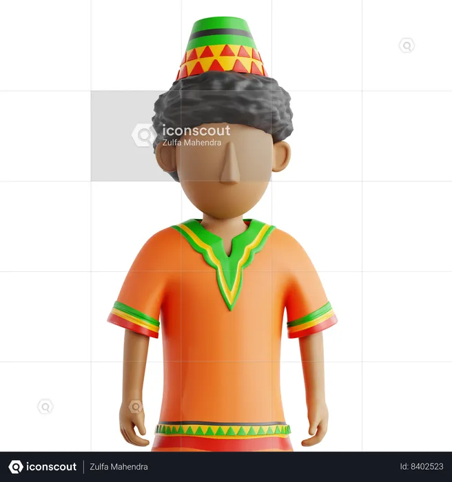 Kwanza Boy  3D Icon