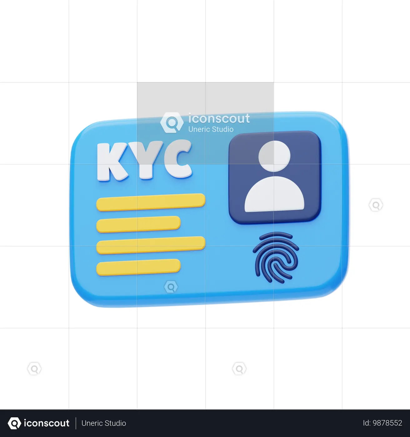KYC 3D Icon - Free Download Industry 3D Icons | IconScout