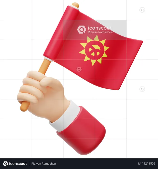 Kyrgyzstan Flag Flag 3D Icon