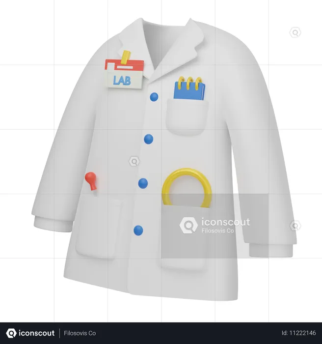 Lab Coat  3D Icon