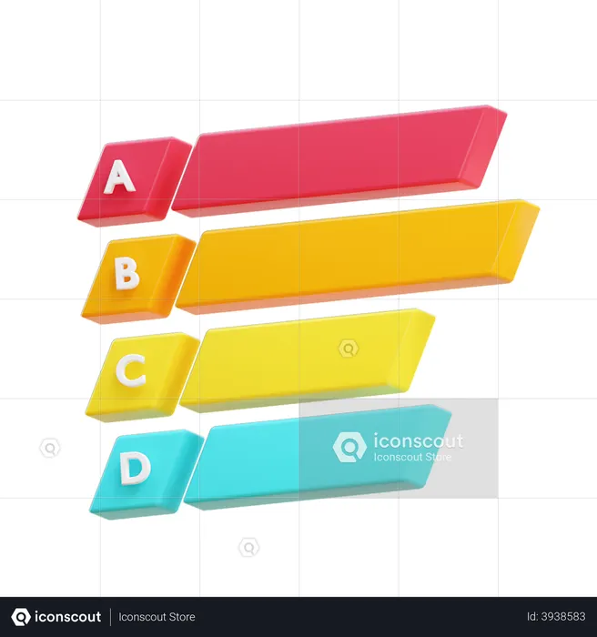 Label Chart  3D Illustration