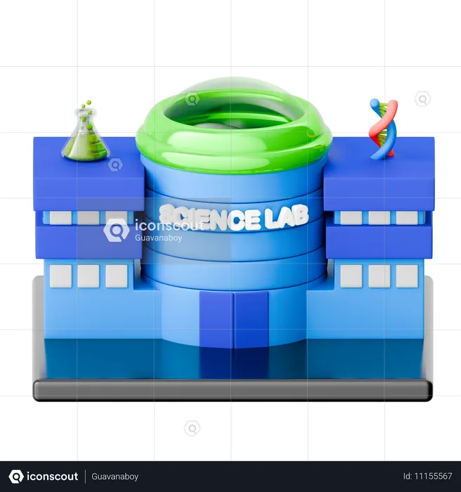 Laboratório de ciências  3D Icon