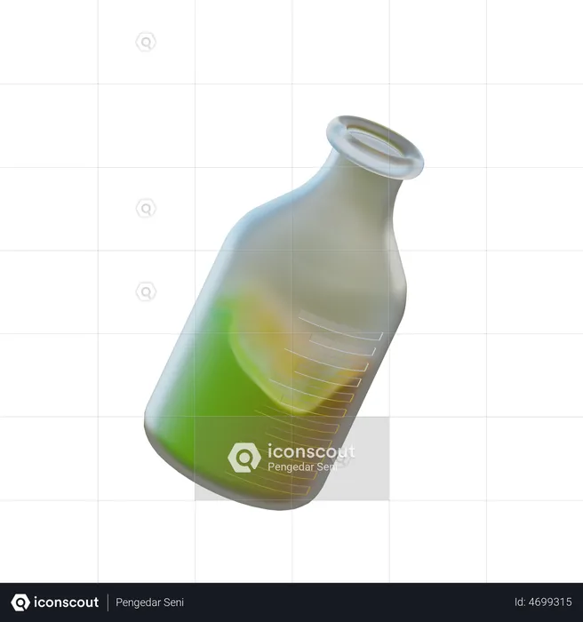 Laboratory Bottle  3D Illustration