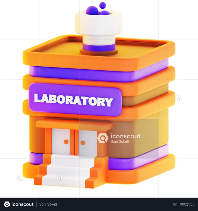 Laboratory Building  3D Icon