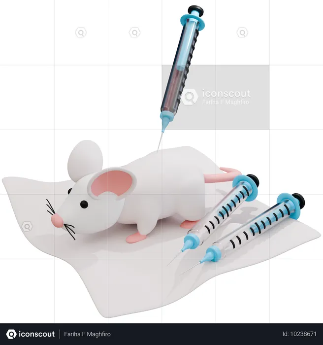 Laboratory Mouse Experiment Procedures  3D Icon