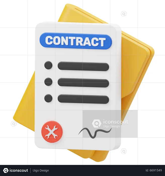 Labour Contract  3D Icon