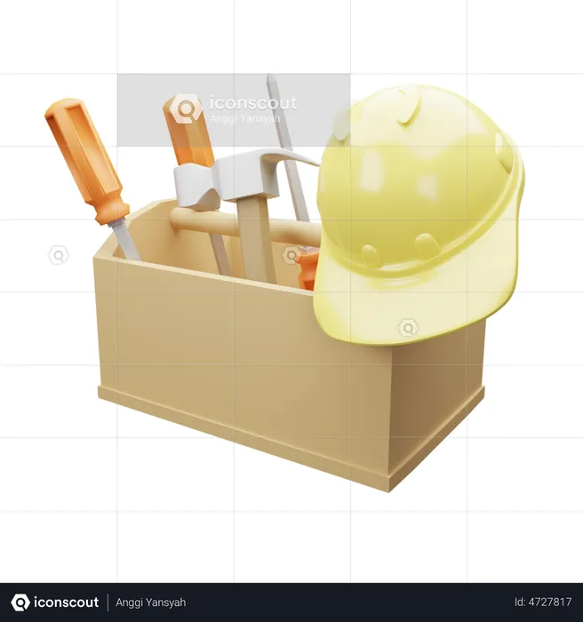 Labour Tool Box  3D Illustration