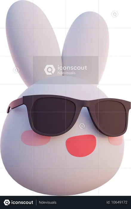 Lächeln mit Sonnenbrille  3D Icon