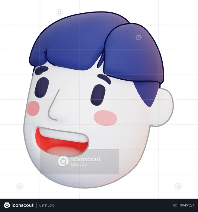 Lächeln Kerl Emoji 3D Icon