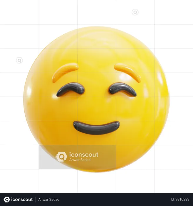 Lächelndes Gesicht Emoji 3D Icon