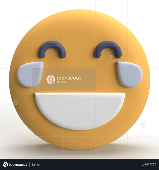 Lachendes Emoji Logo 3D Icon