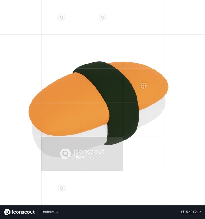 Lachs-Sushi  3D Icon