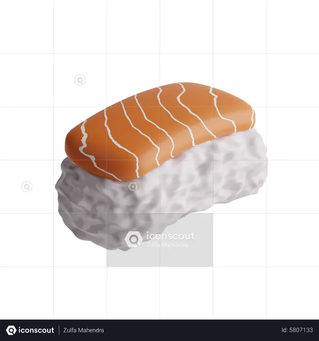 Lachs-Sushi  3D Icon