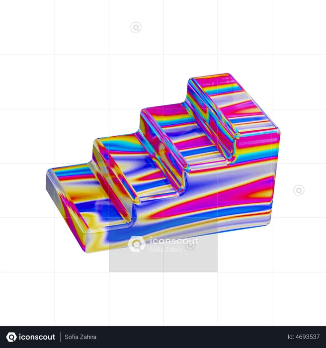Ladder Shape  3D Illustration