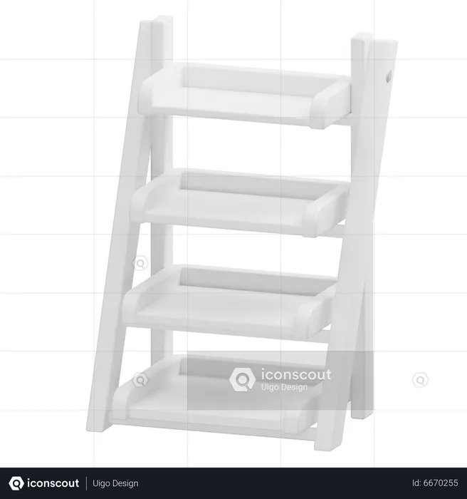Ladder Shelf  3D Icon