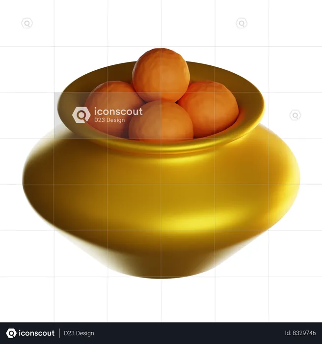 Laddu  3D Icon