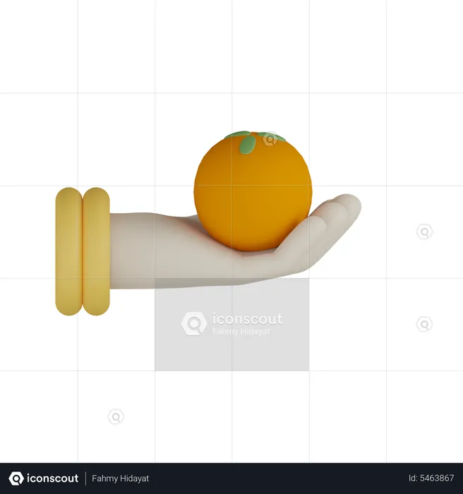 Laddu en la mano  3D Icon