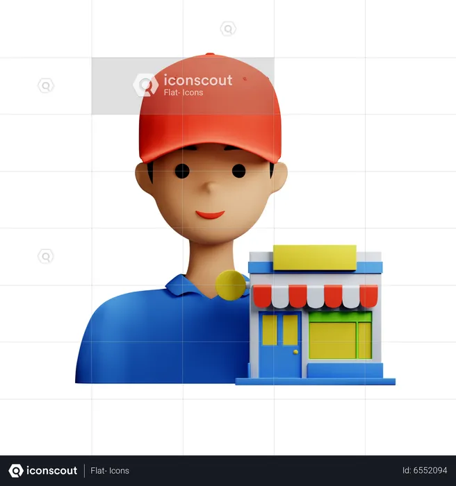 Ladenangestellter  3D Icon