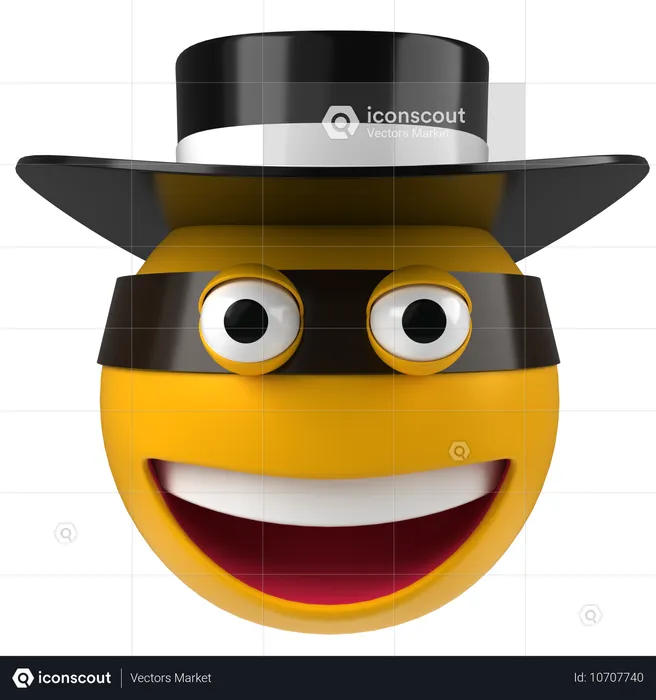 Ladrón Emoji  3D Icon