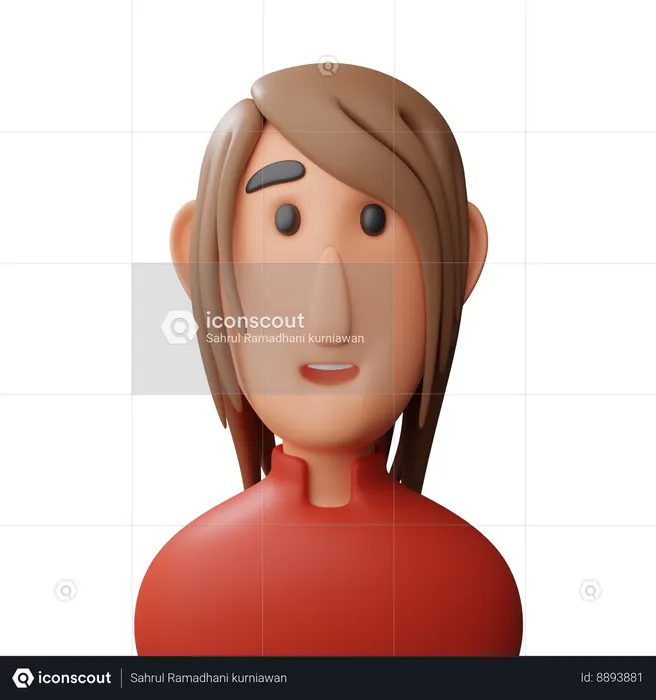 Lady Avatar  3D Icon