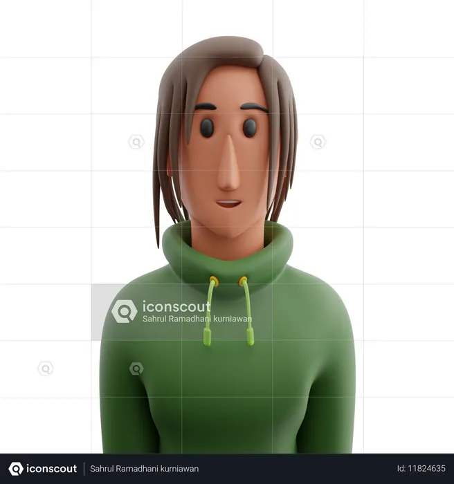 Lady avatar  3D Icon