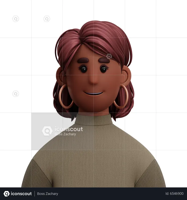 Lady Girl  3D Icon