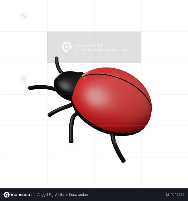 Ladybug  3D Illustration