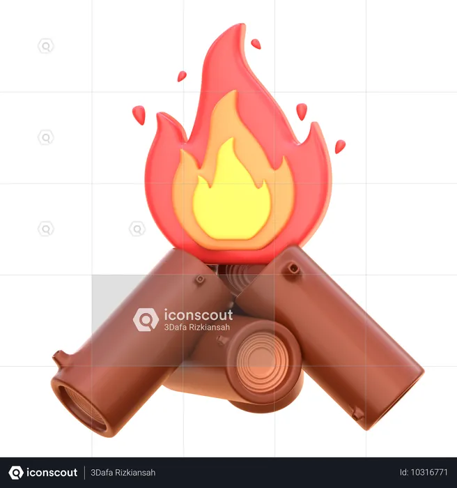 Lagerfeuer  3D Icon