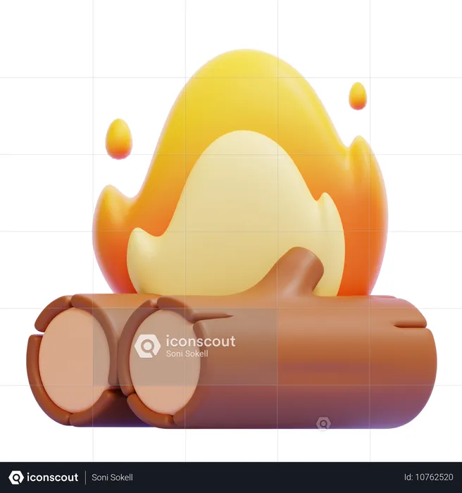 Lagerfeuer  3D Icon