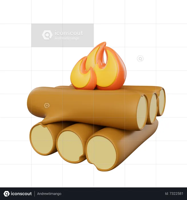 Lagerfeuer  3D Icon