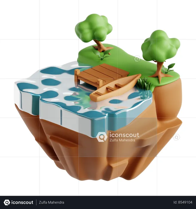 Lake  3D Icon