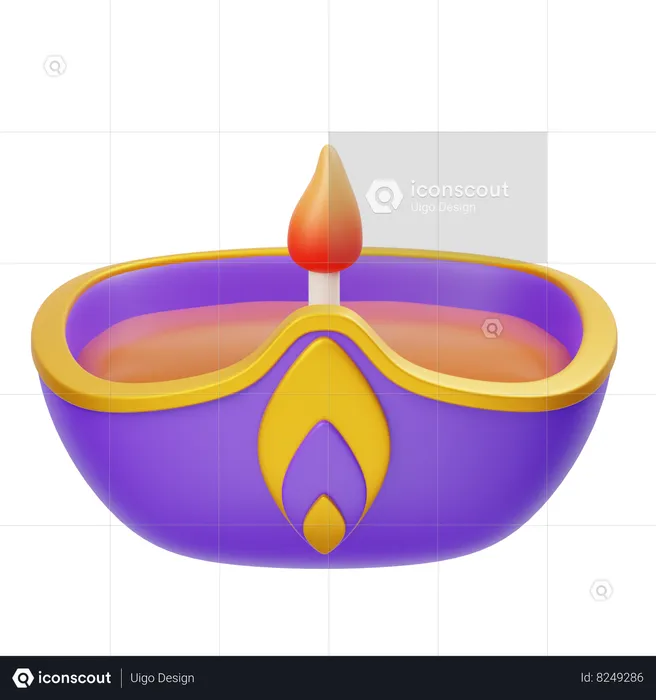 Lâmpada de diwali  3D Icon