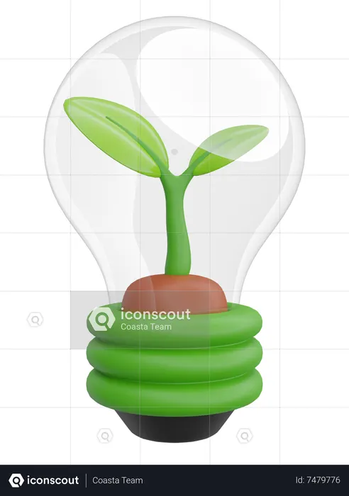 Lâmpada ecológica  3D Icon