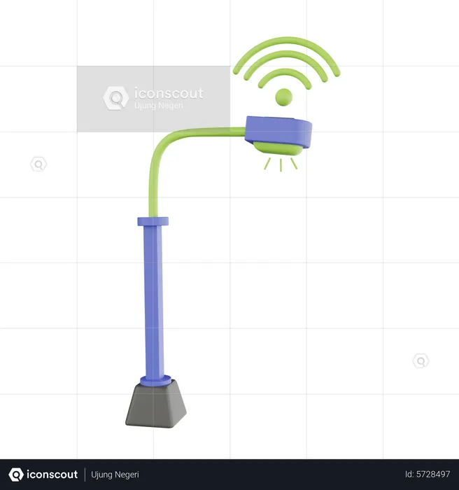 Lampadaire intelligent  3D Icon