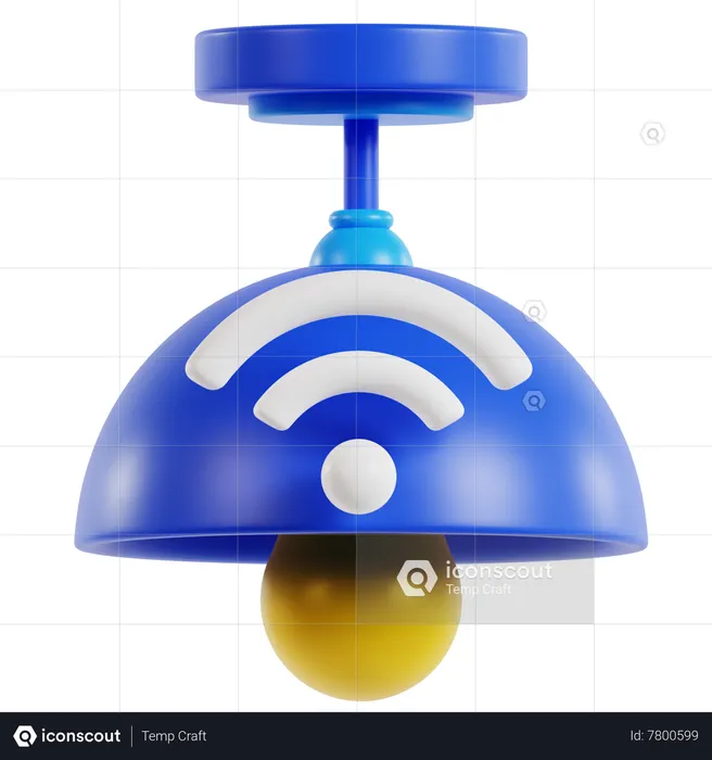 Lampe intelligente  3D Icon