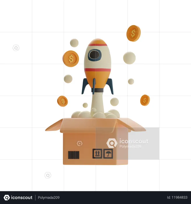 Lançamento de negócios  3D Icon