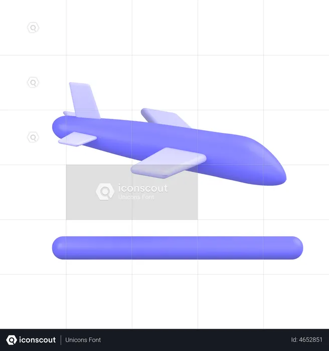 Landing  3D Icon