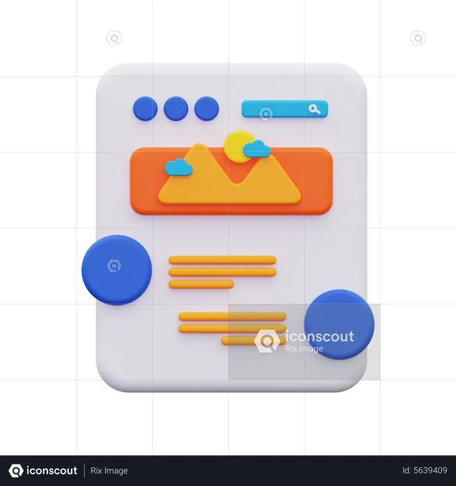 Landing Page  3D Icon