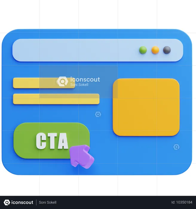 Landing Page  3D Icon