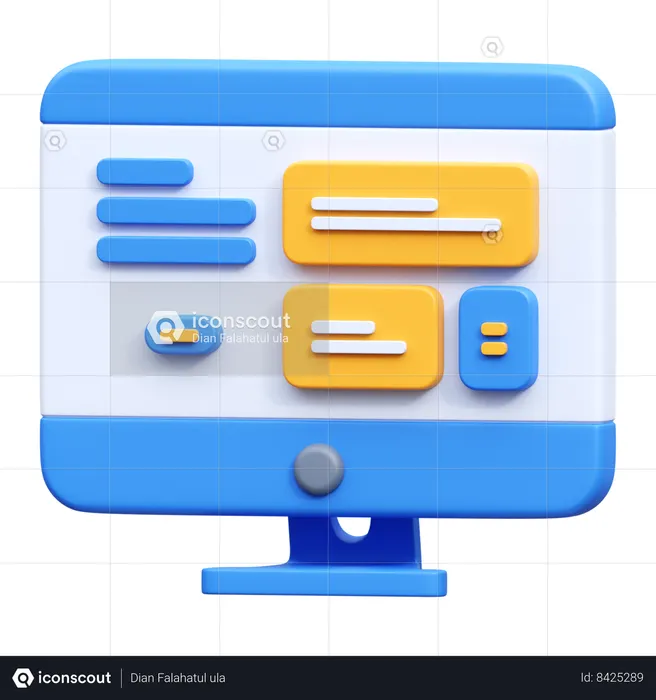 Landing Page  3D Icon