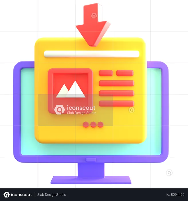 Landing Page  3D Icon