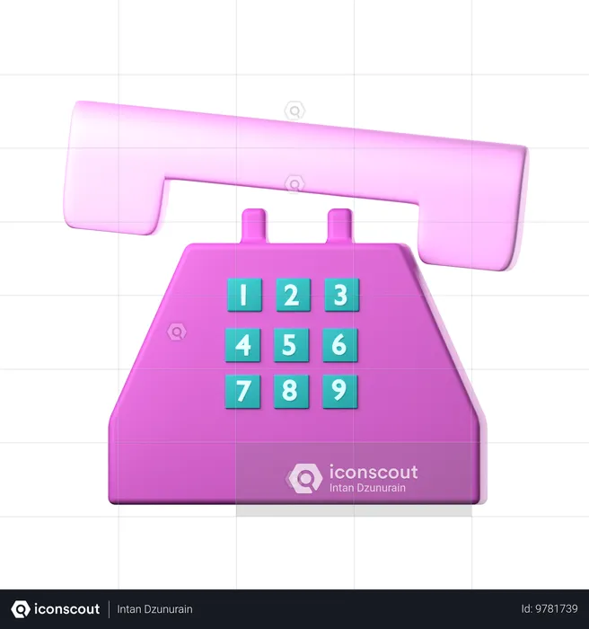 Landline Phone  3D Icon