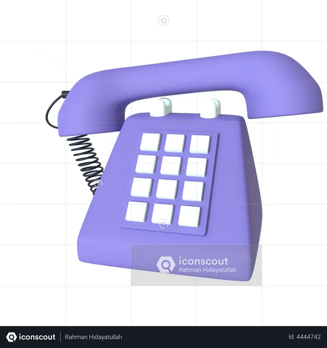 Landline Telephone  3D Illustration