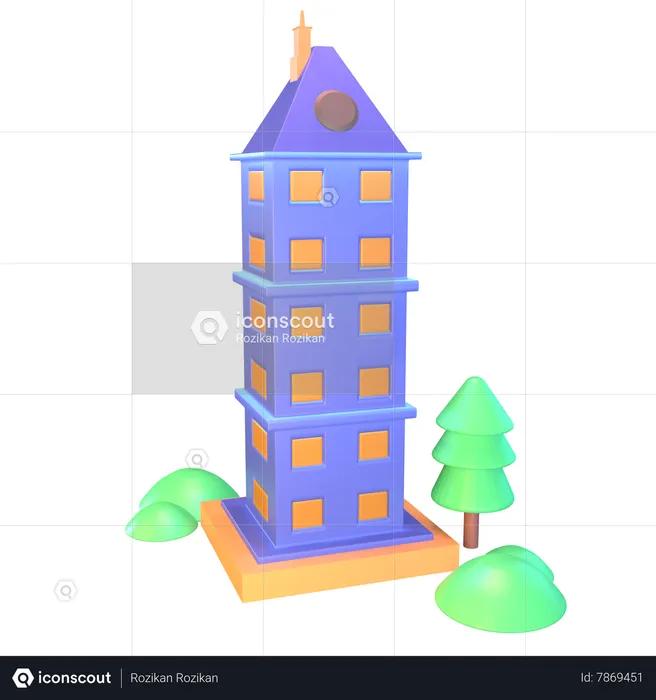 Landmark Building  3D Icon