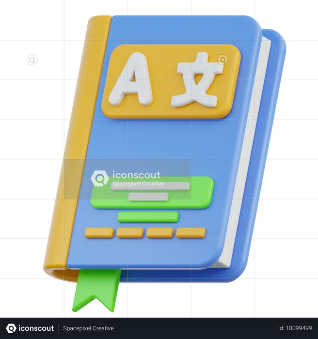 Language book  3D Icon