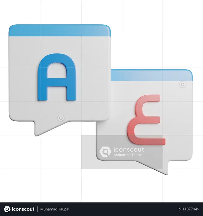 언어 번역  3D Icon