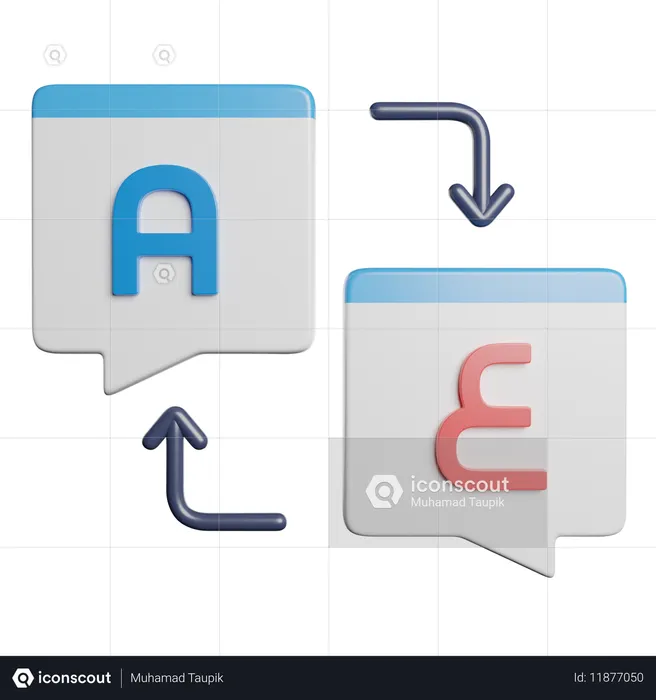 Language Translate  3D Icon