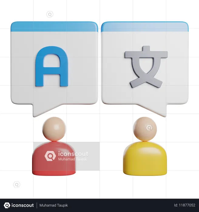 Language Translate  3D Icon