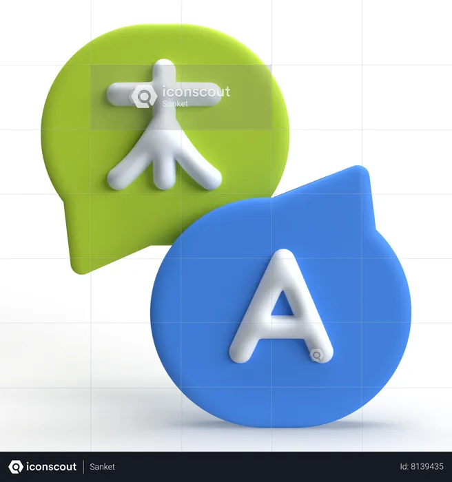 Language Translation  3D Icon