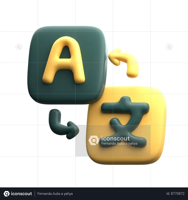 Language Translator  3D Icon